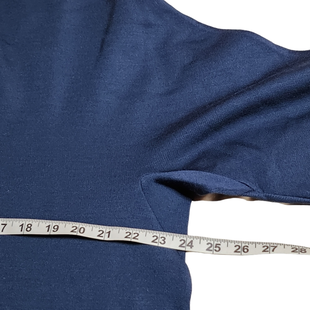 St. Croix Shop Men's Blue 100% Pure Wool Vneck Made in USA Sweatshirt XL E13 - Picture 4 of 7